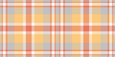 Tekrarlanan tekstil kontrolü, kumaş arkaplan tartanı. Oturma odası vektör dokusu gümüş ve kehribar rengi palette pürüzsüz.