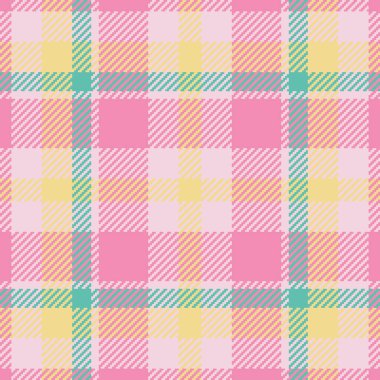 Sabit tartan kumaş, iç çamaşırı desen ekoseli kumaş. Açık ve pembe renk paletinde ciltsiz tekstil arkaplanı.