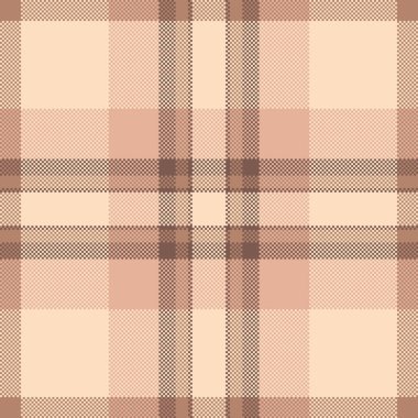 Bufalo tartalı, dikişsiz tekstil, ekose desenli gurur. Mozaik vektör dokusu arkaplan kumaşı turuncu ve açık renk paletinde.