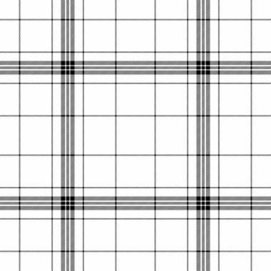 Harmony tartan tekstil ekose, paskalya dokusu dikişsiz vektör. Livingroom desen arka plan kontrol kumaş beyaz ve siyah renk paleti.