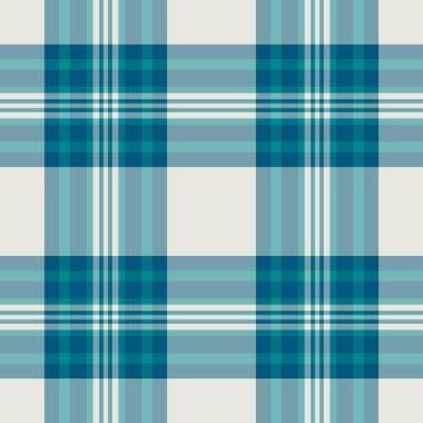 Performans özgeçmiş kontrolü tekstil, medreseler dikişsiz kumaş ekose. Cyan ve gök mavisi renk paletinde doğrudan desen tartan vektörü.