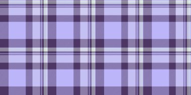 Sakin ekose desen kontrolü, tartan kumaş tekstili. Kitap vektörü arkaplan dokusu ışık ve menekşe renk paletinde pürüzsüz.