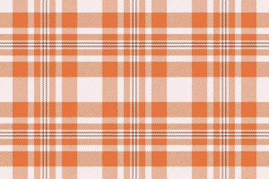 Sıcak turuncu renkli klasik ekose desenli. Çok yönlü tekstil tasarımı konfor, gelenek ve sonbaharı çağrıştırıyor. Özgeçmiş, giysi ve ev dekorasyonu için ideal..