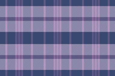 Yumuşaklık, ekose kumaş, kraliyet kontrol vektör deseni. Saf tartan arkaplan dokusu mavi ve açık renk paletinde pürüzsüz.