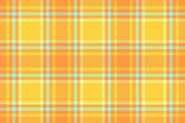 Sezonluk vektör desenli tekstil, jpg ekoseli dikişsiz kumaş. İç çamaşırı desenini turuncu ve sarı renk paletinde kontrol et..