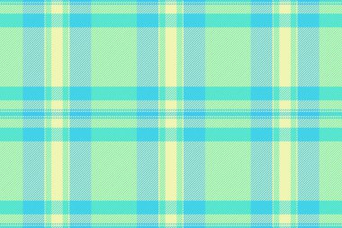 Çizim kitabı kumaş kontrolü, kusursuz vektör dokusu davet et. Açık desen arkaplan ekoseli ekoseli cyan ve açık renk paletinde.