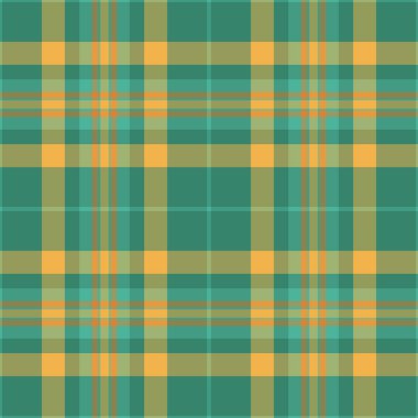 Sabit ekose dokusu pürüzsüz, tekstil kumaş kontrolü. Oda tartan desenli, gök mavisi ve kireç rengi paleti arka plan vektörü.