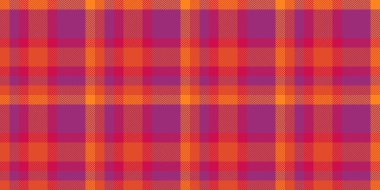 Erkek ekose tekstil vektörü, nostaljik doku kusursuz desen. Manzara tartan kontrol kumaş arka planı kırmızı ve pembe renk paleti.