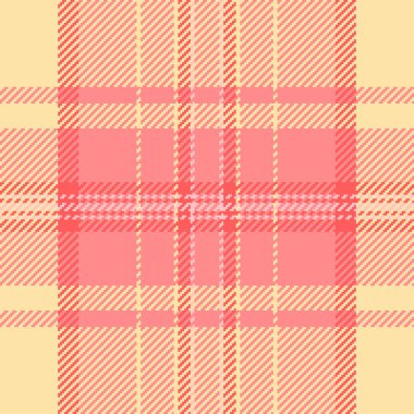 Meslek dokusu vektör tekstili, kaba tartan desenli arka plan. Şapkasız ekose kumaş Navajo beyazı ve lale rengi paleti.