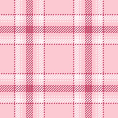 Dergi arka planı kusursuz vektör, sıcak kontrol tartan deseni. Ekose kumaş kumaşı ışık ve lavanta rengi renk paleti tasarla.