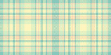 Düzenli doku desenli ekose, üretim arkaplan vektörü tartan. Aydınlık ve gök mavisi paletinde pürüzsüz tekstil kumaşını kontrol et.