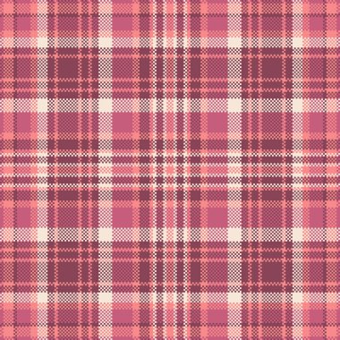 Kasım desenli arka plan vektörü, ekose kumaş tekstili yerleştirin. Kırmızı ve antika beyaz renk paletinde Karmaşık tartsız doku kontrolü.