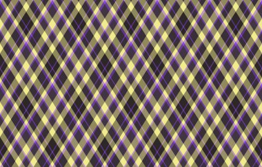 Argyle geometrik eşkenar dörtgenin kusursuz deseni. Harlequin duvar kağıdı tasarımını kontrol et. Web geçmişi için klasik elmas şekilli tekstil malzemesi, baskı kumaşı, kazak, ambalaj kağıdı, hediye kartı, davetiye.