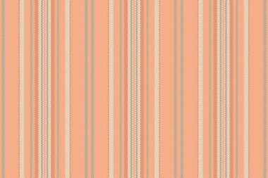 Dar tekstil dikişsiz çizgiler, çok renkli kumaş deseni. Turuncu ve açık renk paletinde geniş desen arka plan vektörü.