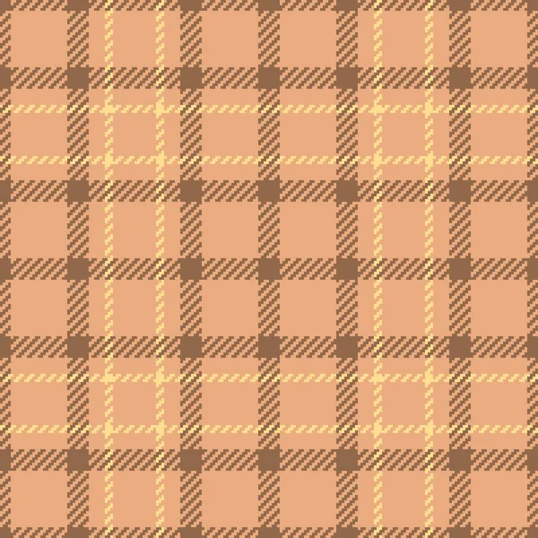Estetik doku vektör tartan, Afrika şablonu kontrolü. Klasik tekstil dikişsiz ekose kumaş turuncu ve kehribar renk paleti.