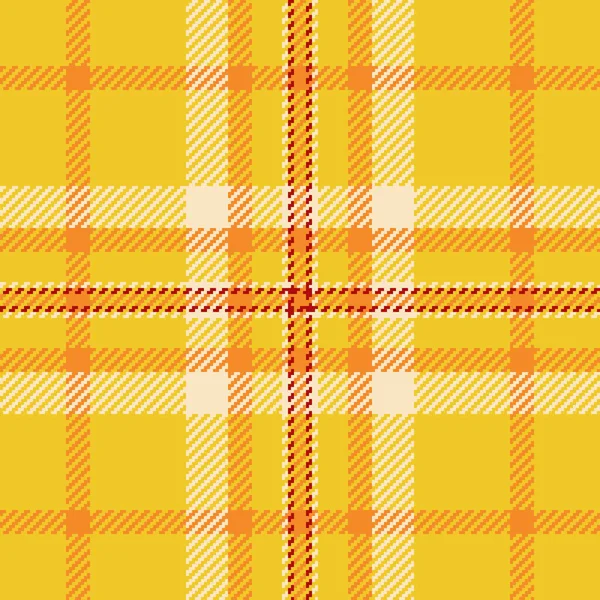 Gururlu tartan kumaşı, seçmeli vektör dokusu. Dikdörtgen tekstil desenli ekoseli başlık ve turuncu renk paletinde dikişsiz.