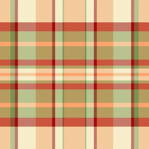 Meşhur tekstil ekose kontrolü, kaz ayağı dokusu arka plan vektörü. Turuncu ve açık renk paletiyle süslemesiz kumaş deseni.