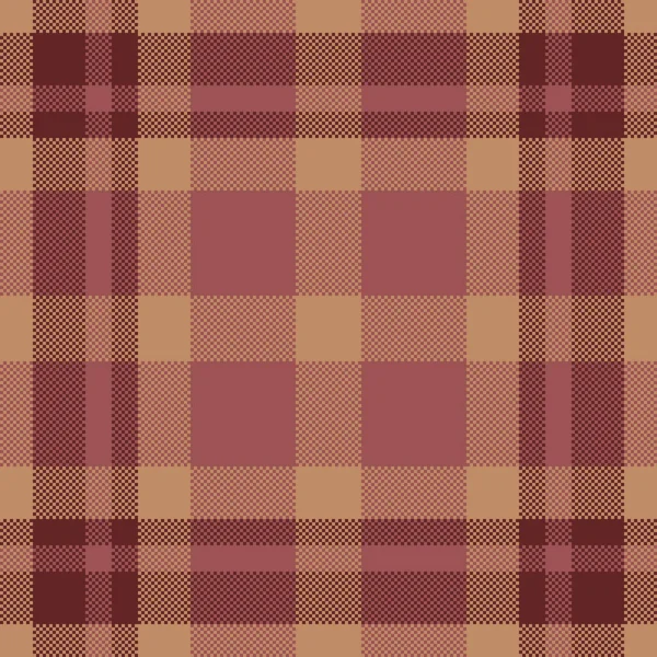 Dikiş kontrolleri kusursuz, geniş desenli tartan ekoseli. Eski moda tekstil arkaplan dokusu kırmızı ve turuncu renk paleti.