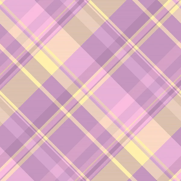 Hediye kağıdı desenli arka plan tekstili, yumuşak ekose kumaş. Panço pürüzsüz vektör dokusunu ışık ve pastel renk paletinde kontrol et.