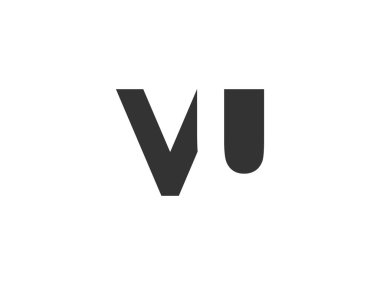 VU yaratıcı geometrik başlangıç tabanlı modern ve minimal logo. Moda yazı tipleri. Evrensel profesyonel zarif tekno vektör tasarımı.