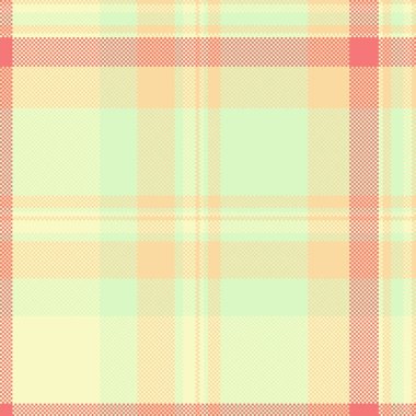 Small plaid background fabric, 30s vector pattern textile. Fold tartan texture check seamless in light and amber colors palette.