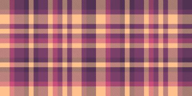 Asimetrik kontrol ekose desenli, İrlanda dikişsiz tekstil geçmişi. Pembe ve turuncu renk paletinde desenli tartan vektör dokusu.