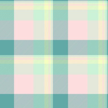 Kusursuz desenli tartan sipariş et, çok renkli kumaş taraması. Ilık vektör tekstil deseni ekoseli ışık ve gök mavisi renk paleti.