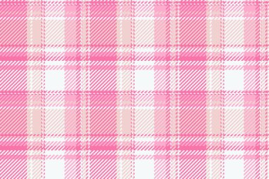 Pembe tonlarda kusursuz tartan deseni. Kumaş dokusu arka planı. Tasarım projeleri, moda, tekstil ve yaratıcı şablonlar için ideal. Çok yönlü stil.