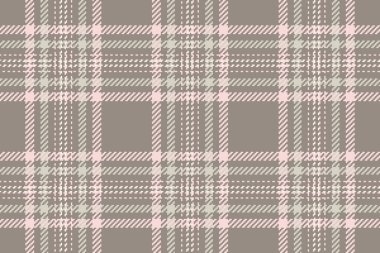 Hiçbir insan tekstil dokusu pürüzsüz, sevgililer günü kumaşlı ekoseli kumaş giymez. Açık ve taş gri renk paletinde eşarp arkaplan şablonu kontrol vektörü.
