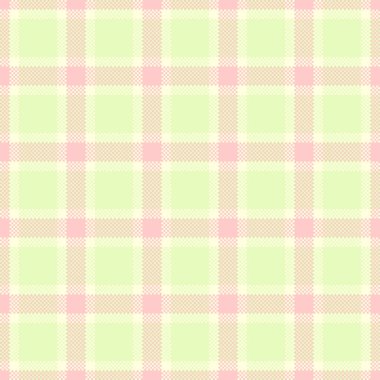 Basit kumaş kontrol şablonu, saten tartan doku vektörü. Dama tekstil ekose arka planı açık ve açık sarı renk paletinde pürüzsüz.