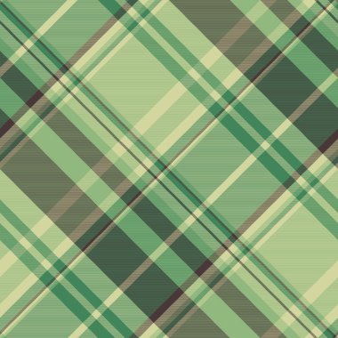 İplik arkaplan ekoseli, dağınık vektör tartan dokusu. Desenli kumaş desenini yeşil ve açık renk paletinde kontrol et.