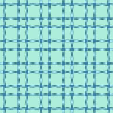 Kareli ekoseli kumaş, dikey desenli tartan kumaş. Köpek dişi dokusu ışık ve cyan renk paletinde kumaş arkaplan vektörü.