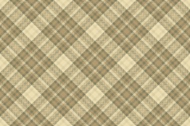 Seventies texture check fabric, customizable background tartan textile. Quality seamless vector pattern plaid in light and yellow colors palette.