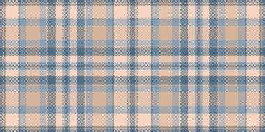 Konforlu vektör tekstil kumaşı, tavan arası arkaplan dokusu. Ev kontrolü ekoseli tartan, ışık ve pastel renklerde pürüzsüz..