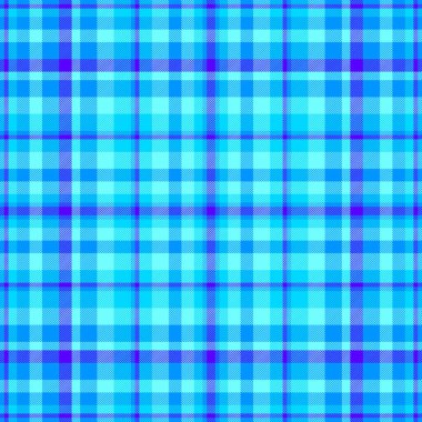 İzi sürülemeyen desenler, Fransa tekstil kumaşı. Parlak ve gök mavisi renk paletinde havalı vektör dokusu tartan arkaplanı.