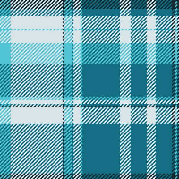 Yinelenen kumaş dokusu arka plan, New York ekoseli kusursuz desen. Hispanik ekose Cyan ve beyaz renk paletinde tekstil vektörünü kontrol et.