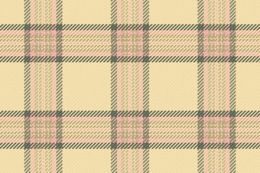 Paskalya desenli tartan kontrolü, klasik vektör tekstil modeli. Kehribar ve buğday rengi palette, yumuşatılmış kumaş ve ekosesiz arkaplan.