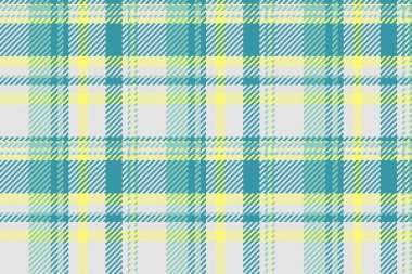 Tekstil geçmişini kontrol et, kumaş dokusunu gevşet. Damalı ekose vektör tartan. Saf gümüş ve cyan renk paletinde dikişsiz..