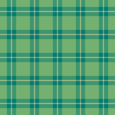 Görkemli tartan dokusu, kadın vektör ekosesiz. Çerçeve kumaş desen kontrol yeşil ve gök mavisi renk paleti.