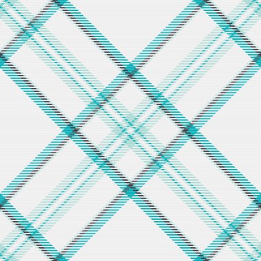 Yetenekli ekosesiz vektör, eğimli tekstil kontrolü dokusu. Beyaz ve açık renk paletinde pahalı arkaplan desenli tartan kumaş.