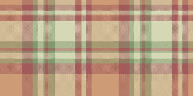 Afrika dokusu tekstil kontrolü, vektör arka plan kumaşı. Renkli desenli tartan ekoseli açık renk ve turuncu renk paleti.