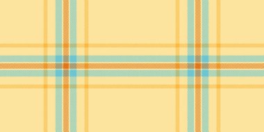Kulüp ekose kontrol vektörü, yakın çekim tartan kumaş. Kehribar ve cyan renk paletinde geleneksel desensiz arkaplan dokusu.