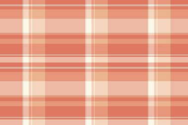 Diwali desenli arka plan ekoseli, Brezilya kumaşlı tartan deseni. Açık ve koyu somon rengi palette durgun tekstil vektörü kontrolü.