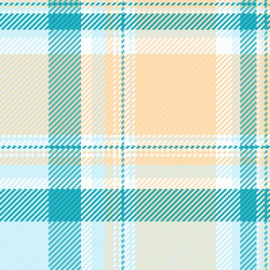 Rahat doku kalıbı arka plan, seksi tekstil ekose tartan. Makine vektör kumaşı ışık ve cyan renk paletinde kusursuz kontrol.