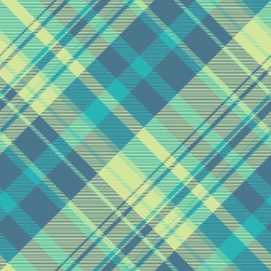 Yağ bezi dokuma deseni, kıyafet kontrolü kumaş vektörü. Pahalı desenli ekoseli kumaş ve limon rengi paleti..