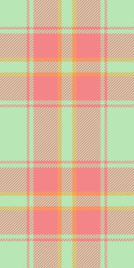 Ekose desenli desen, kabilesel arkaplan pürüzsüz kumaş. Sonbahar vektör tartan tekstil denetimi ışık ve açık mercan renk paletinde.