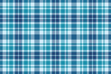 Kaliteli arka plan kumaş taşıyıcısı, güleryüzsüz desenli ekose. Cyan ve açık renk paletinde Azul tekstil tartını kontrol et.
