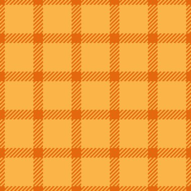 Yeni yıl kumaş kumaşı, özgeçmiş kontrolü. Sanat dokusu ekosesiz turuncu ve kehribar rengi palet vektörü.