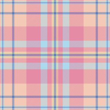 Kaba kumaş deseni, gerçekçi arka plan vektör tartan. Endüstri, ışık ve kırmızı renk paletinde dokuma dokusunu kontrol eder.