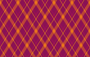 Zengin bordo ve turuncu renklerde canlı çapraz ekoseli desen. Sonbahar tasarımları, tekstil baskıları veya web sitesi geçmişi için mükemmel.